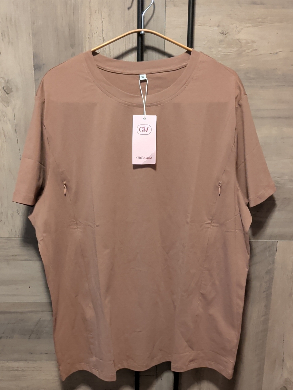 Women's Nursing Tee With Zippers